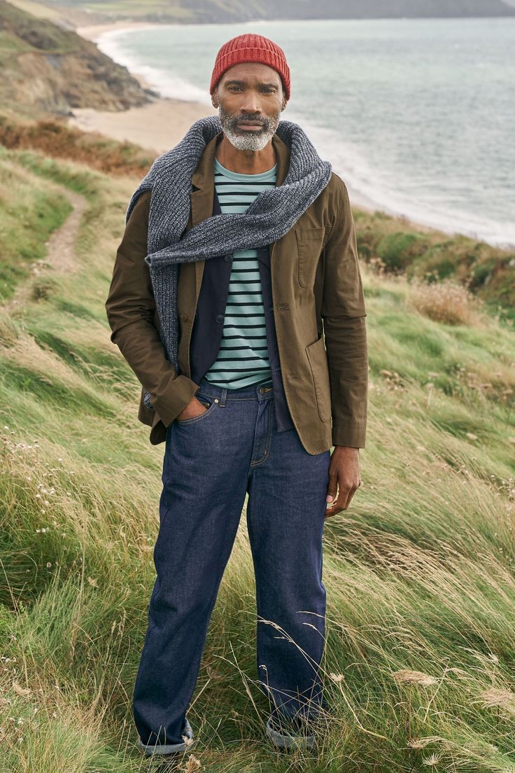 Seasalt Cornwall Green Mens Towen Organic Cotton Blazer